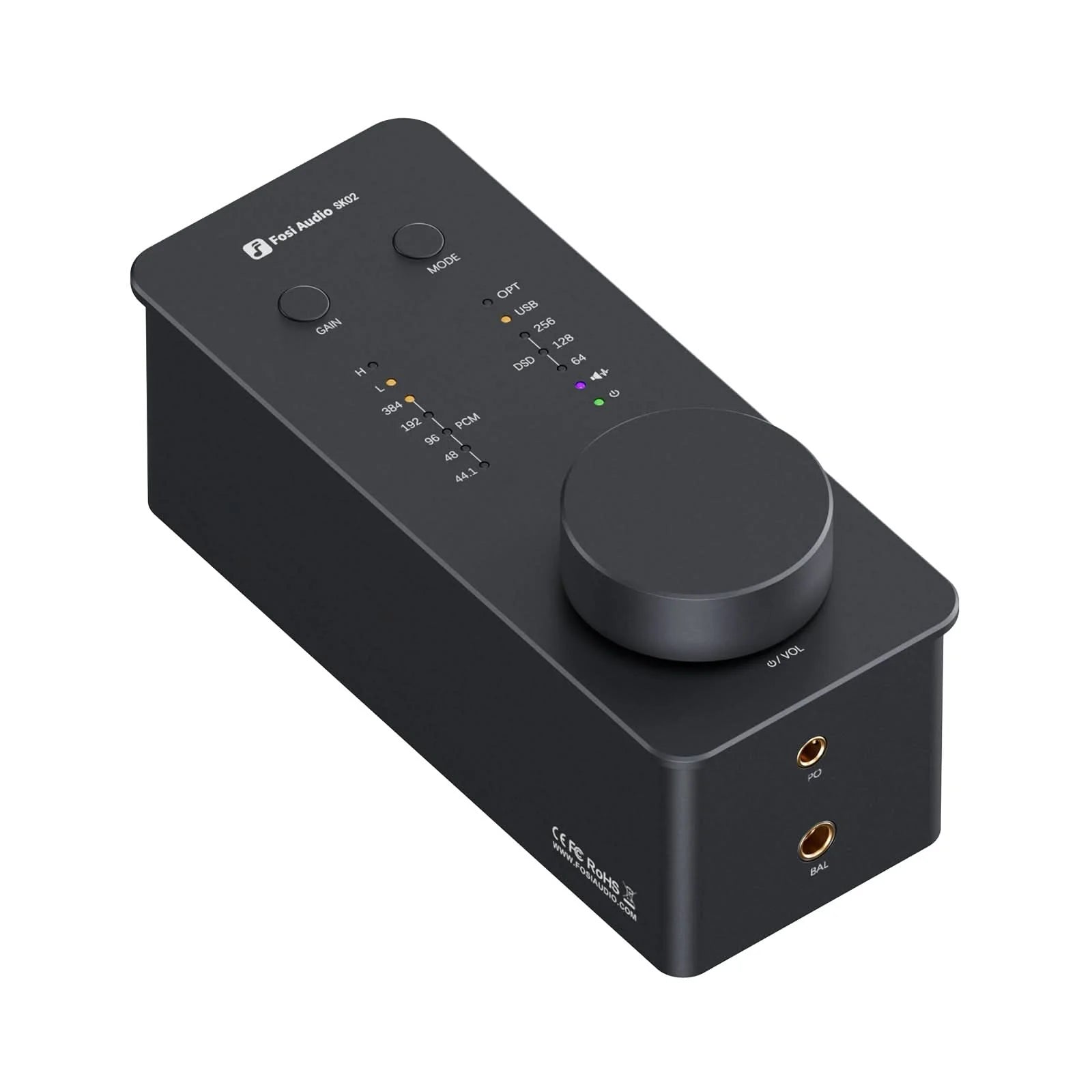 Fosi Audio SK02 ES9038Q2M Desktop DAC and Headphone Amplifier