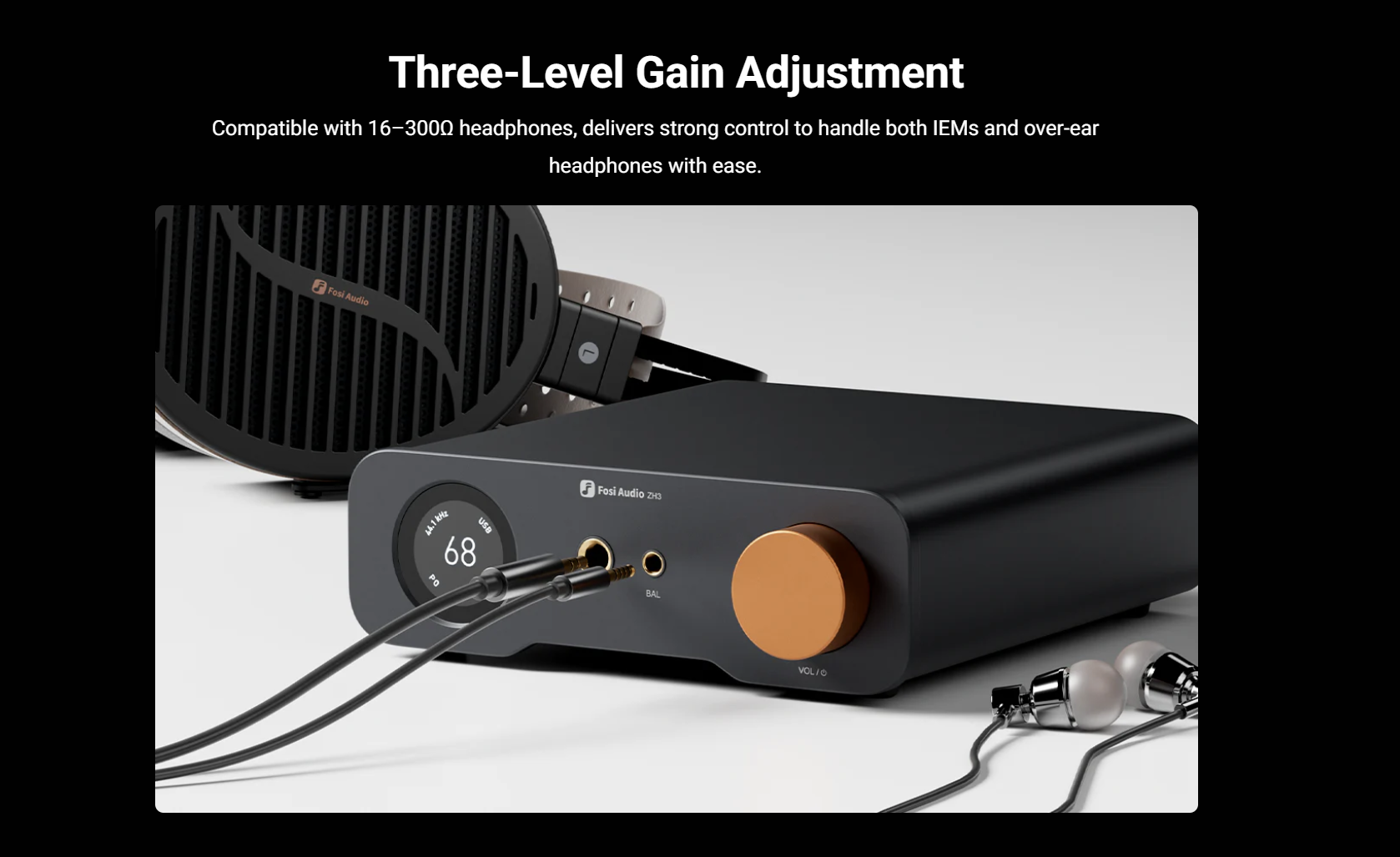 Fosi Audio ZH3 - AKM 4493SEQ Fully Balanced DAC and Headphone Amplifier