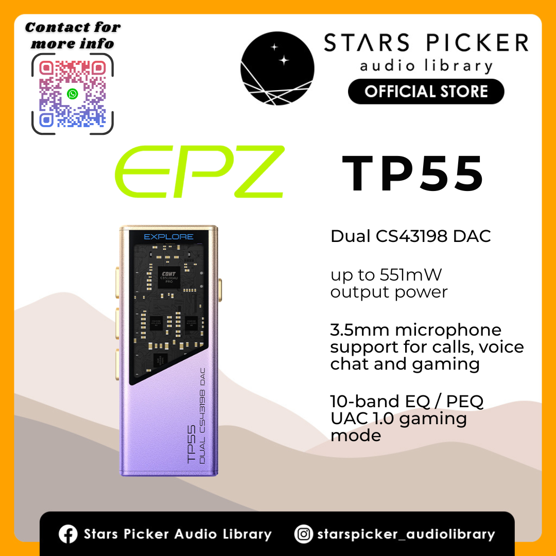 EPZ TP55 Dual-DAC Hi-Fi USB DAC/amp portable Headphone Amplifier dongle
