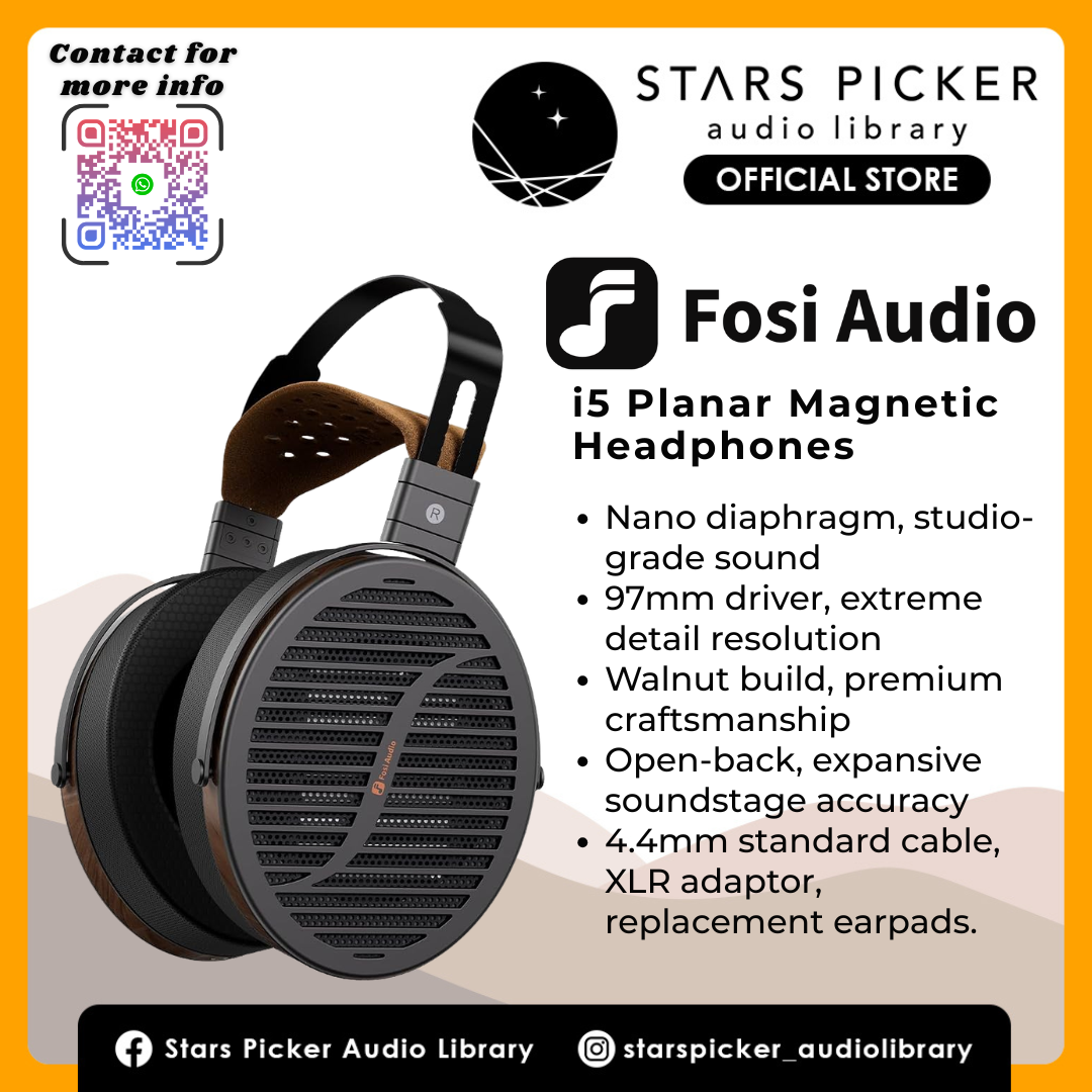 Fosi Audio i5 Planar Magnetic headphones full size wired