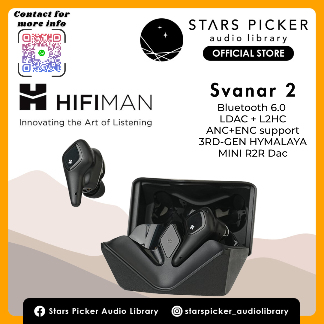 HIFIMAN SVANAR Wireless 2 – Flagship Hi-Fi True Wireless Earbuds TWS ANC, ENC Bluetooth 6 LDAC
