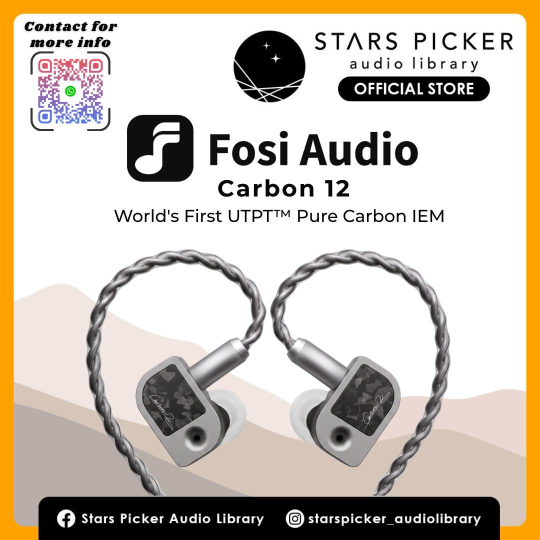 Fosi Audio Carbon 12 Pure Carbon Dynamic Driver In-Ear Monitors