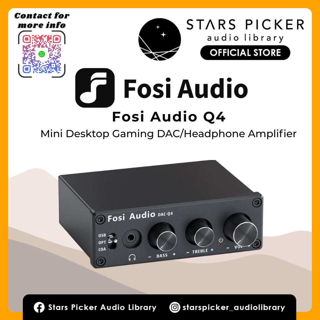 Fosi Audio Q4 Mini Desktop Gaming DAC and Headphone Amplifier