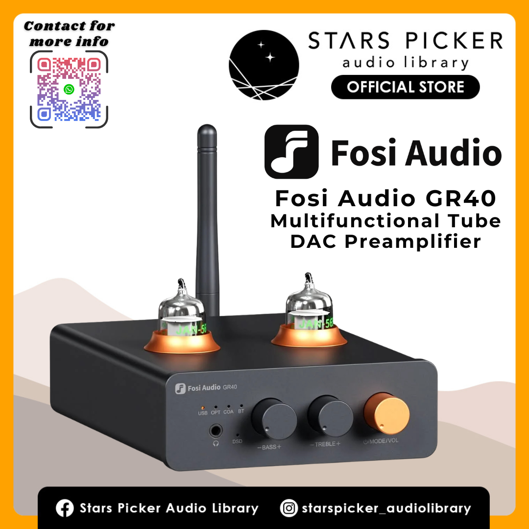 Fosi Audio GR40 Tube DAC Headphone Amplifier and Preamplifier