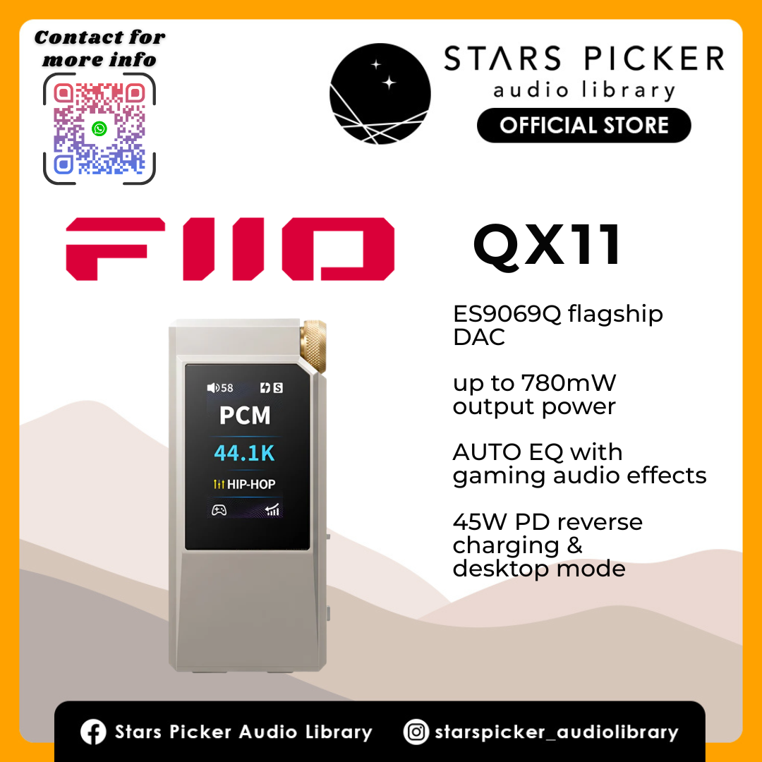 Fiio QX11 Portable Dongle Dac & Headphone Amplifier dual mode hifi and gaming with AI ENC