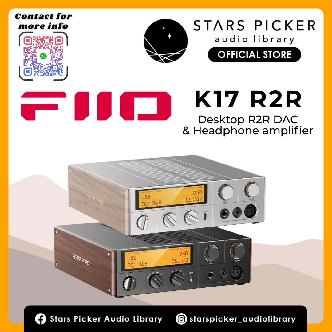 Fiio K17 R2R Premium All-in-One DAC Headphone Amplifier and Streamer