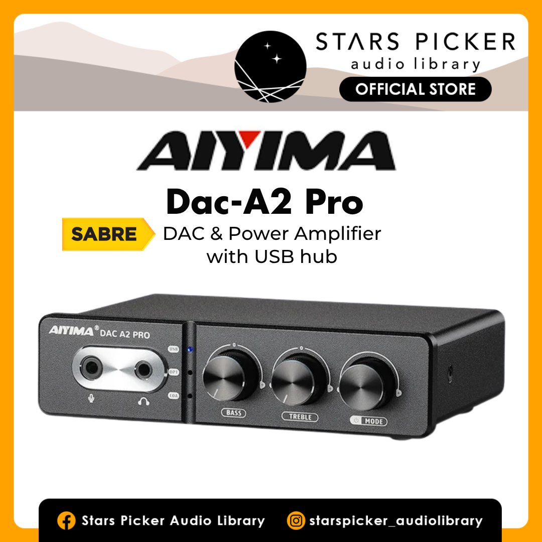 Aiyima DAC-A2 Pro Headphone DAC AMP with Bass and Treble Adjustment Control