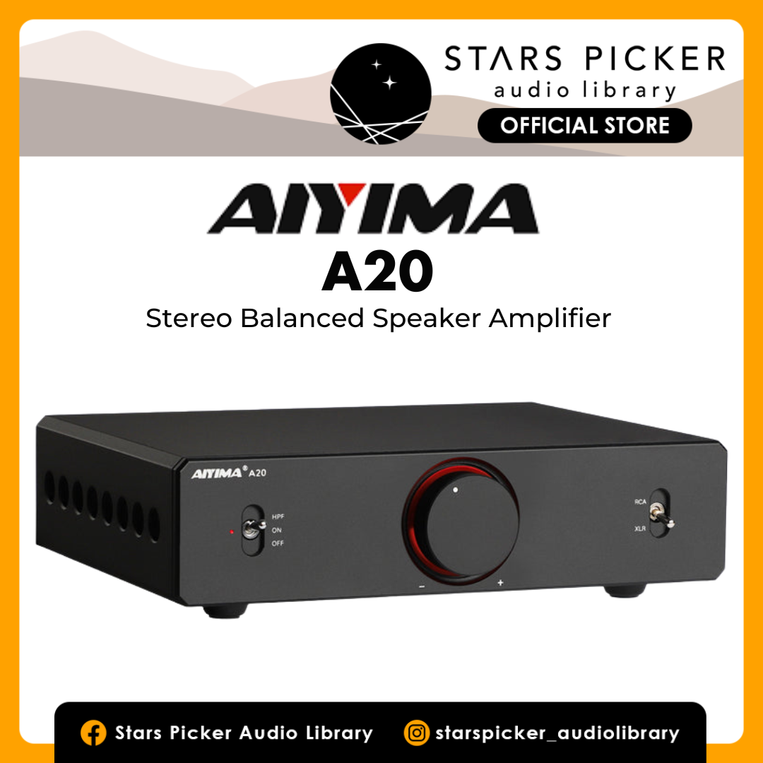 AIYIMA A20 Balanced Stereo Hi-Fi Speaker power amplifier passive speakers UK plug