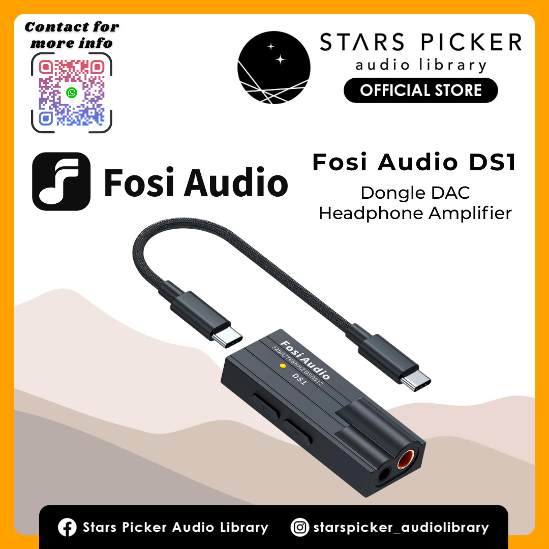 Fosi Audio DS1 ES9038Q2M Portable USB DAC and Headphone Amplifier