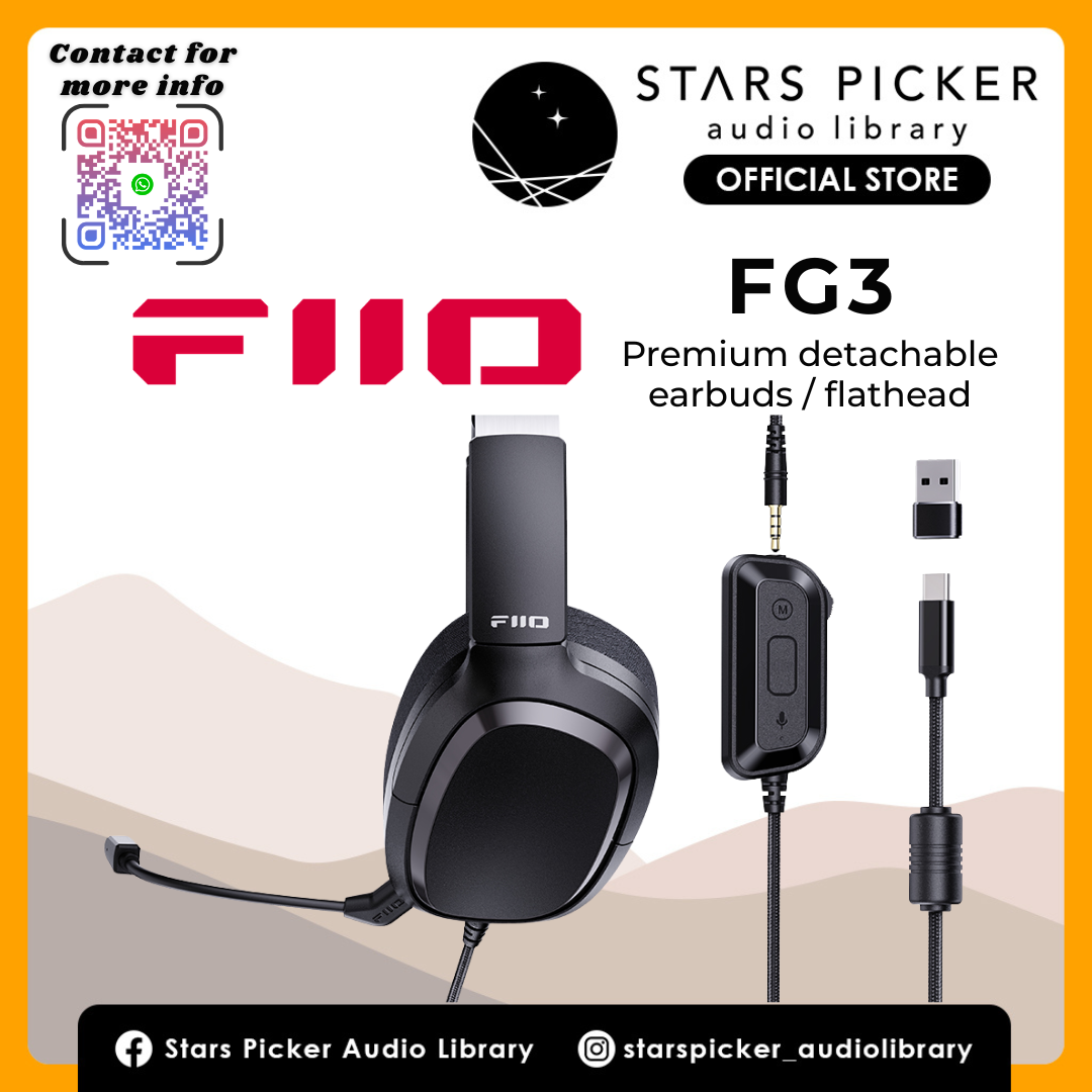 FiiO FG3 Dual Dynamic Driver USB Gaming Headset with Virtual 7.1 Spatial Audio