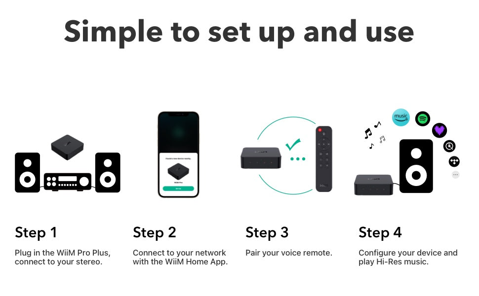 WiiM Pro+ Audiophile Music Streamer | AKM 4493SEQ Velvet Sound DAC | Pro Plus | WiFi Streamer