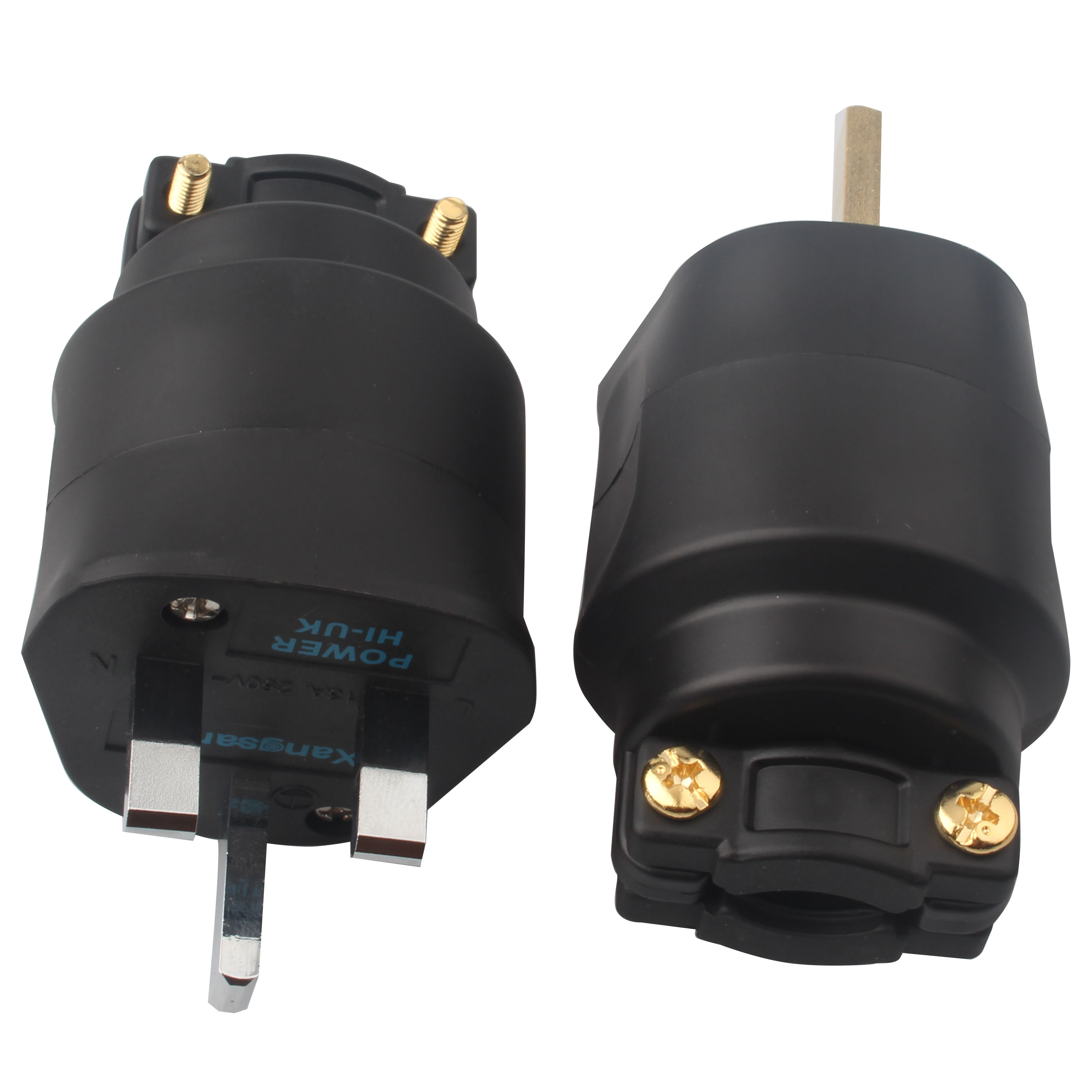 Xangsane Pure Copper with Gold/Rhodium UK Plug for HiFi Power Amplifier Wall Plug Dac