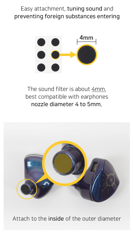 DIVINUS Sound Filter 2.0 Tuning Filter for IEM Nozzle 4mm
