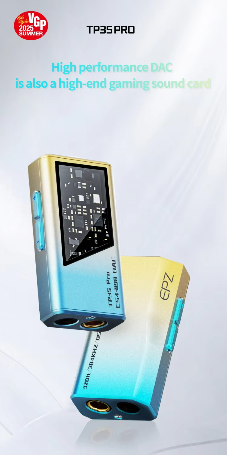 EPZ TP35 Pro Portable DAC & Headphone Amp with Dual Cirrus Logic CS43198 DAC