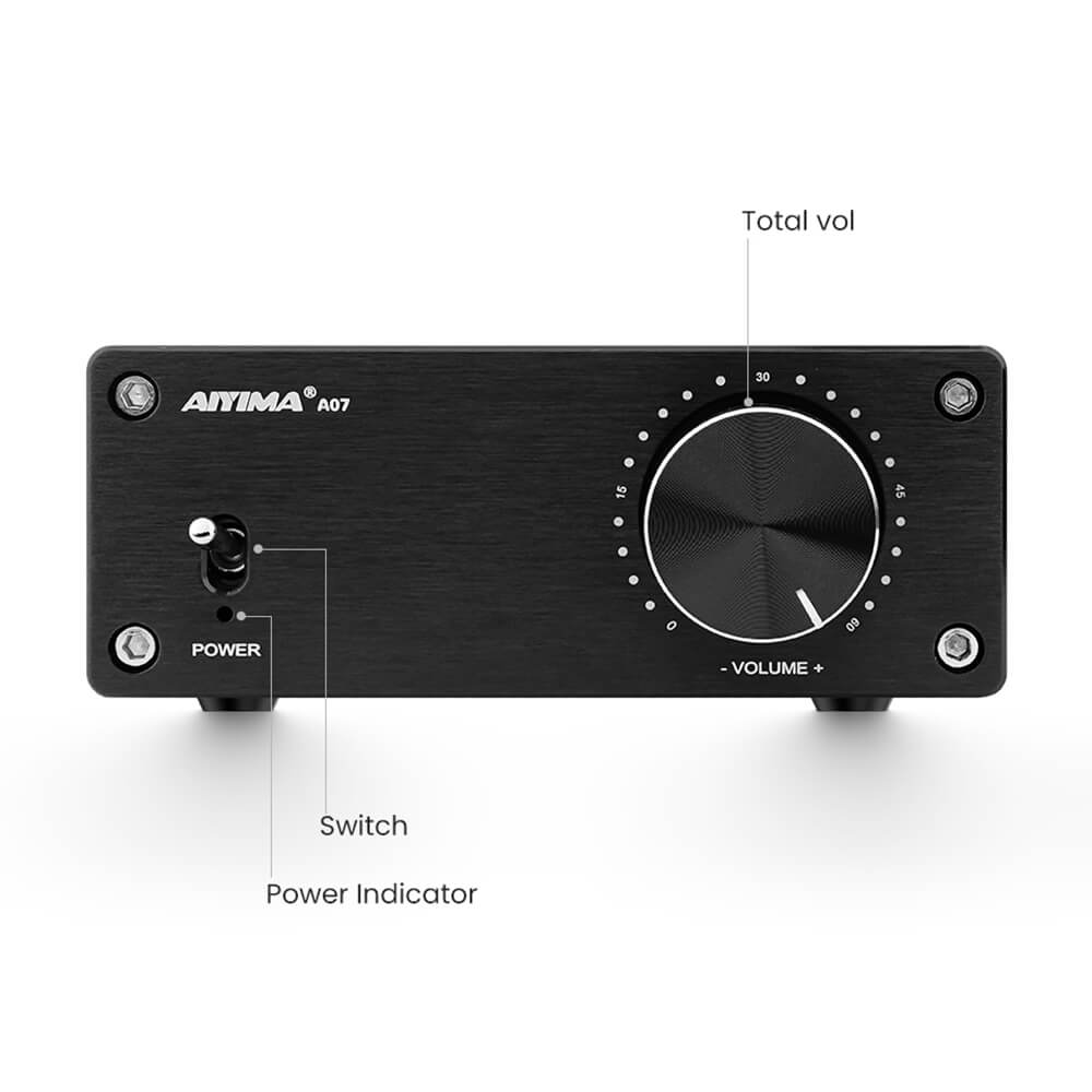 AIYIMA A07 Amplifier (4-8Ω) for Passive Speakers (include Power Adapter)