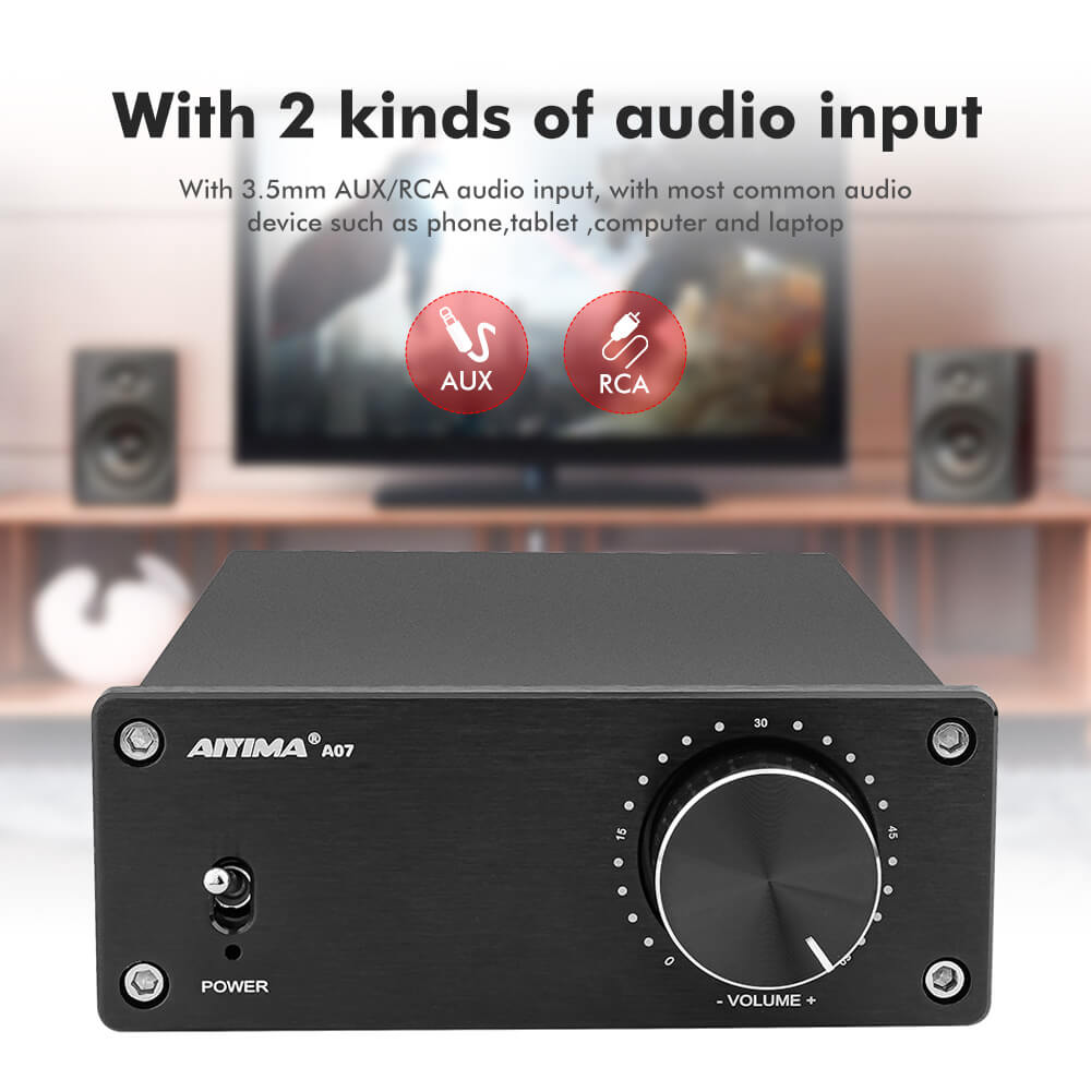 AIYIMA A07 Amplifier (4-8Ω) for Passive Speakers (include Power Adapter)