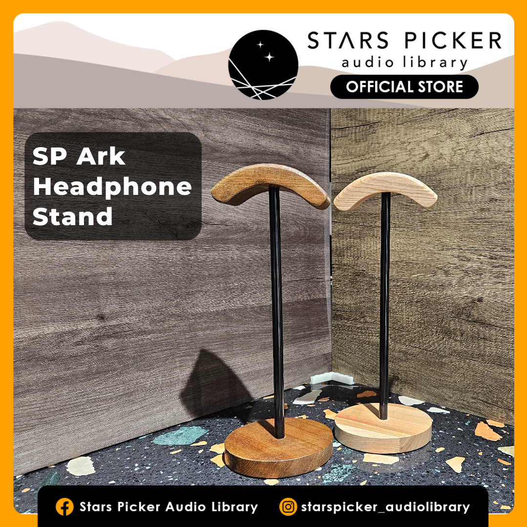 SP Ark Headphone Stand (Class B) - Solid Wood Hanger & Base with Aluminum Pole