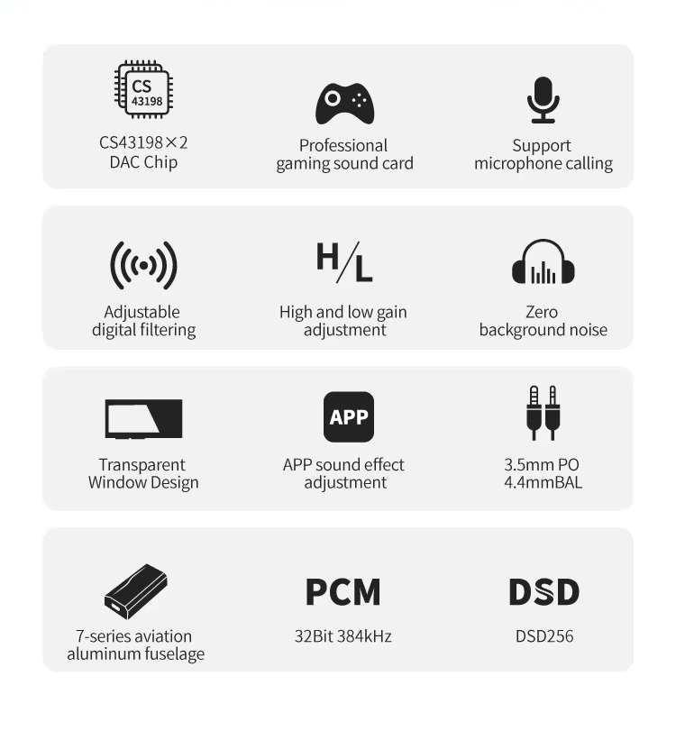 EPZ TP35 Pro Portable DAC & Headphone Amp with Dual Cirrus Logic CS43198 DAC