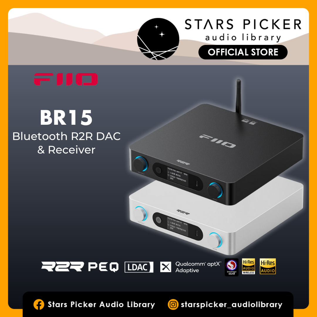 FiiO BR15 Hi-Res Bluetooth 6.0 24-bit R2R DAC with NOS and OS modes