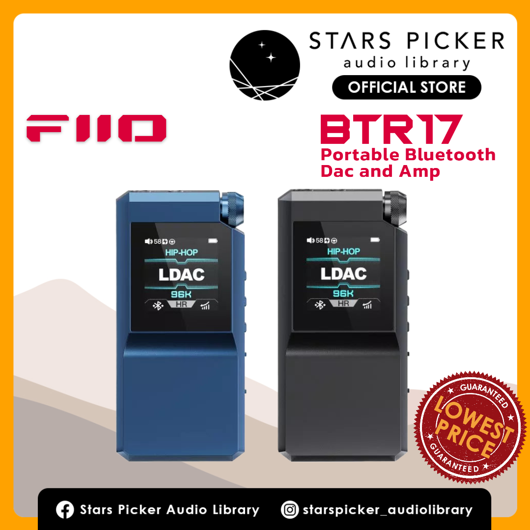 Fiio BTR17 Flagship Portable Bluetooth Dac and Headphone Amplifier Dual ES9069Q2 DAC