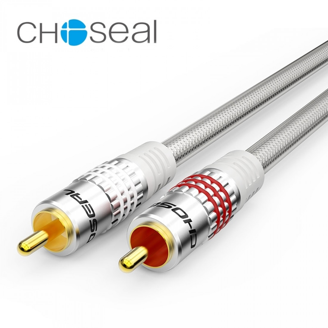 Choseal QS6772 Oxygen Free Copper RCA Cable with Gold Plated Jack For DVD Player TV Speaker Amplifiers