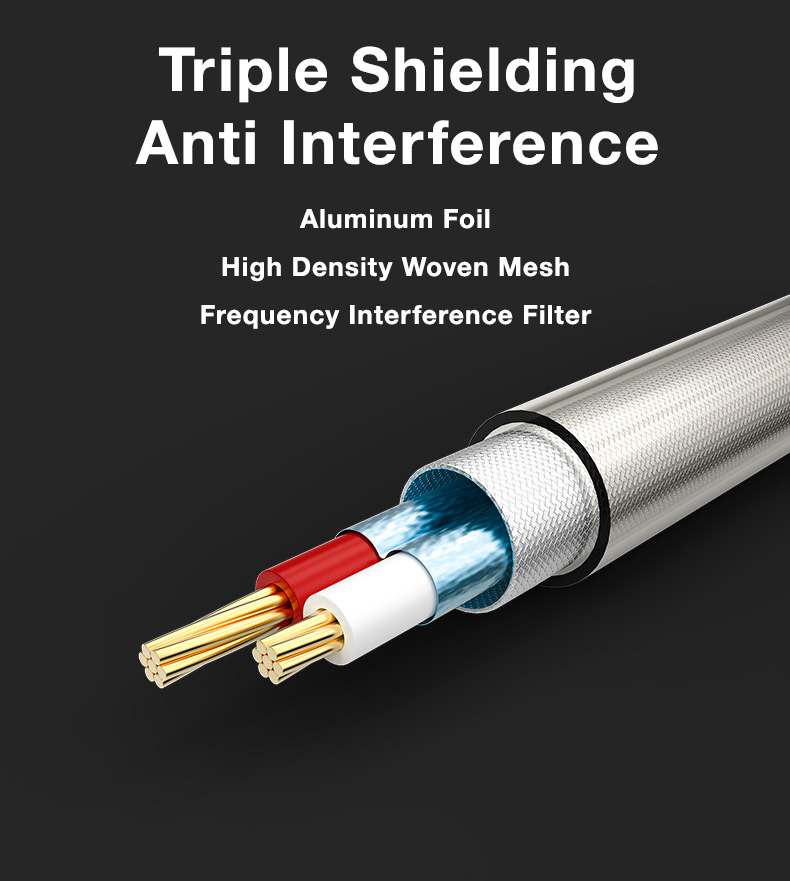 Choseal QS6772 Oxygen Free Copper RCA Cable with Gold Plated Jack For DVD Player TV Speaker Amplifiers