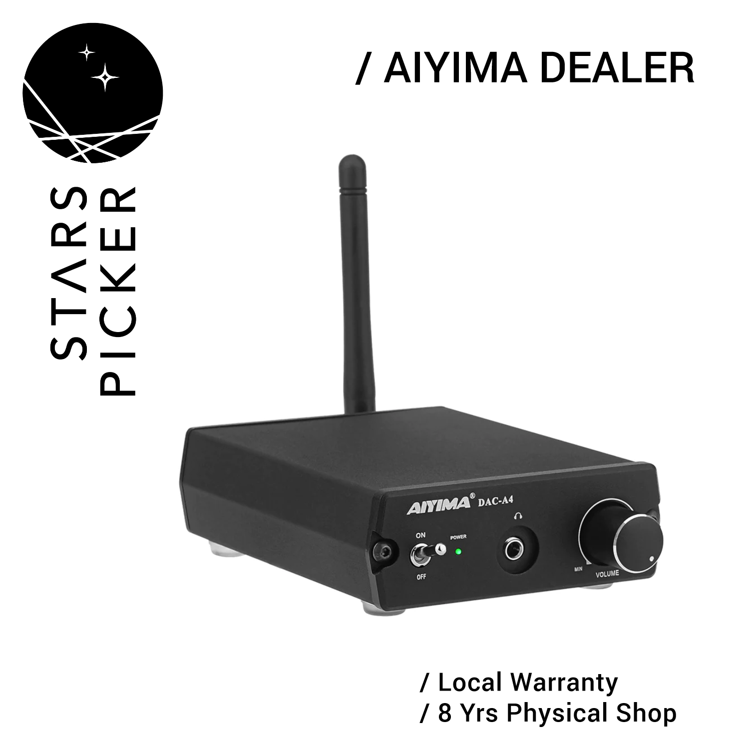 Aiyima DAC-A4 ES9038Q2M Headphone DAC AMP with Bluetooth In