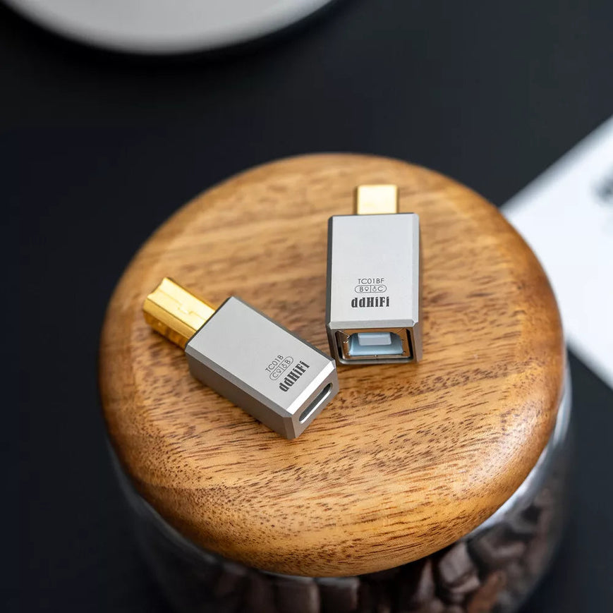 DD Hifi TC01B USB-C Female to USB-B Male | TC01BF USB-B Female to USB-C Male |