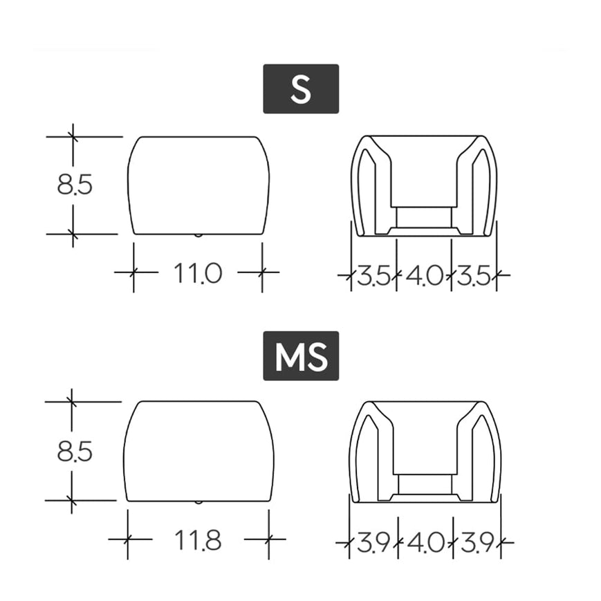 Divinus Prism Wide Bore Silicone Eartips For 4-6mm Nozzle