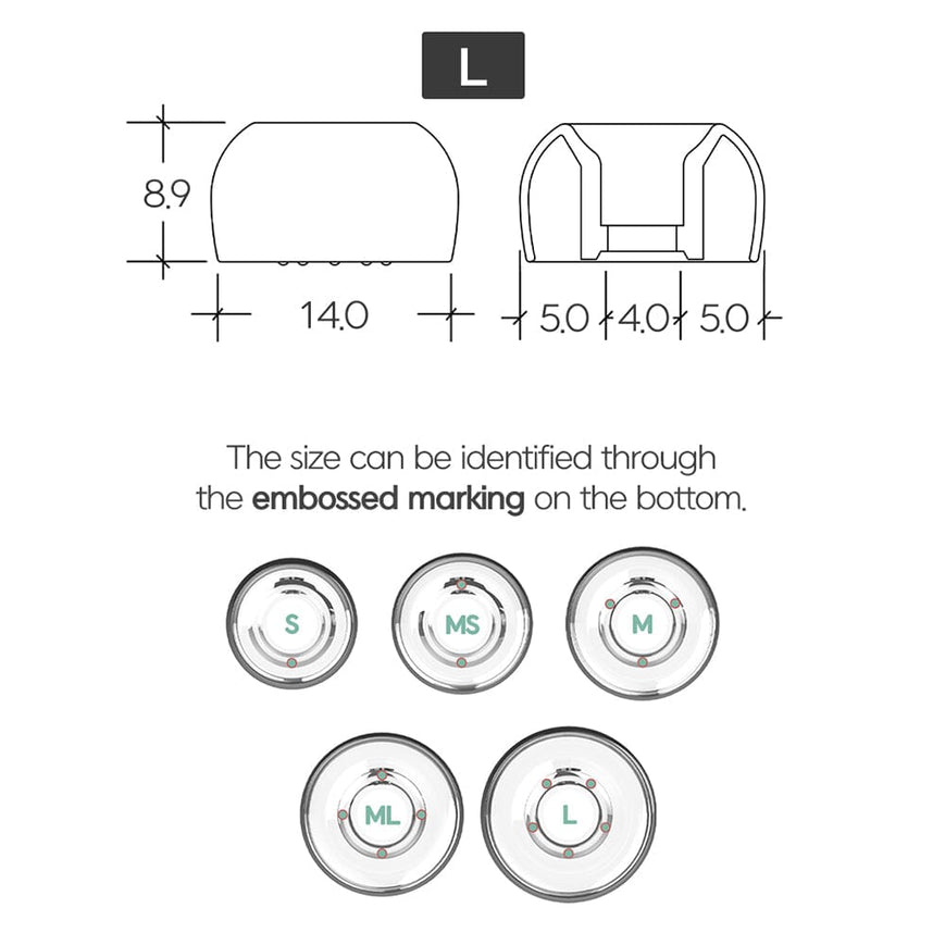 Divinus Prism Wide Bore Silicone Eartips For 4-6mm Nozzle