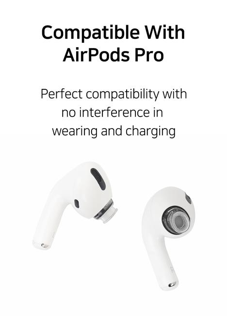 Divinus Velvet Eartips for AirPods Pro Series Comfort Low Pressure Wider Loop EarTips for AirPodsPro1/2 & A1 Adaptor for AirPods Pro (1-Pair)