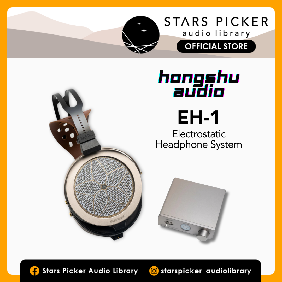 HongShu Audio EH-1 & EHA-1 Electrostatic Headphone System | 4inch Electrostatic Driver | Ultra Lightweight | Halo Acoustics