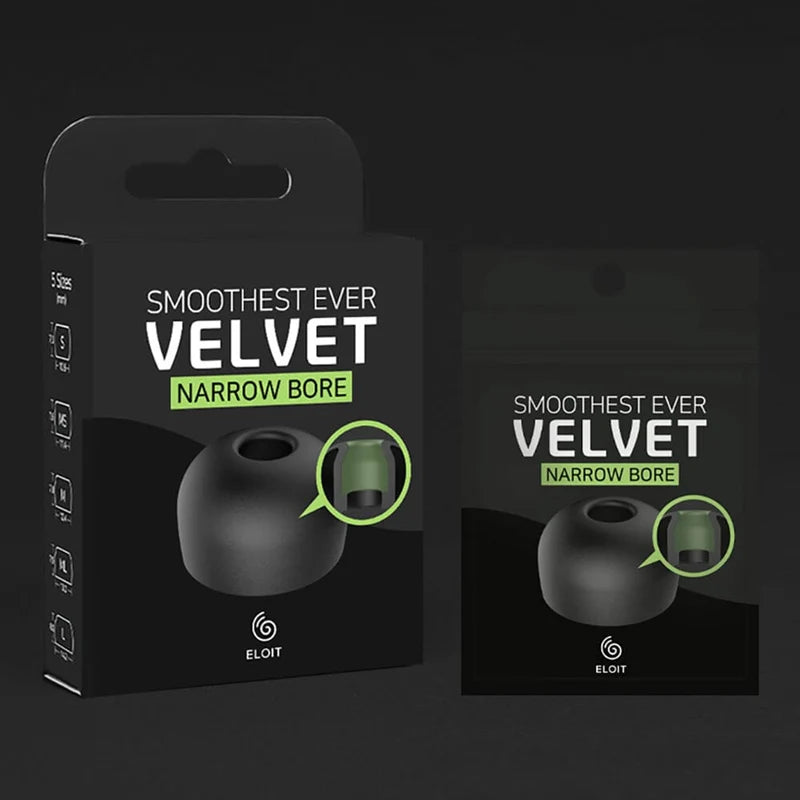 Eloit Divinus Velvet Narrow Bore - Silicone Eartips For 3mm-5mm Nozzle iem earphone