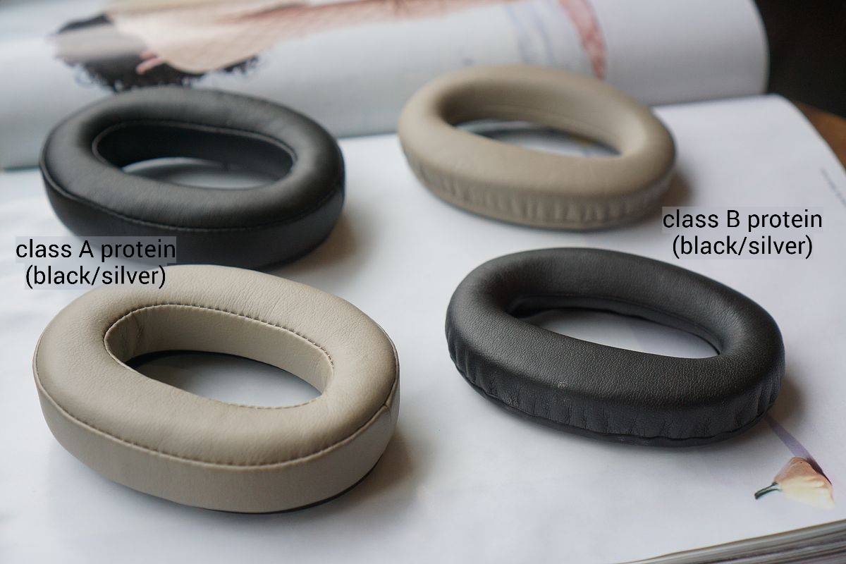(Class A / B Protein) Sony WH-1000XM2 MDR-1000X 3rd party Protein Leather Aftermarket Replacement Earpads