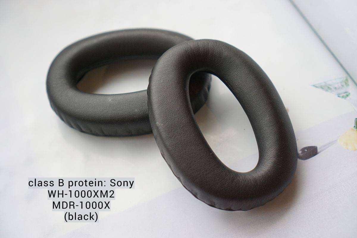 (Class A / B Protein) Sony WH-1000XM2 MDR-1000X 3rd party Protein Leather Aftermarket Replacement Earpads