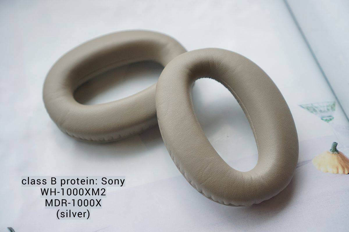 (Class A / B Protein) Sony WH-1000XM2 MDR-1000X 3rd party Protein Leather Aftermarket Replacement Earpads