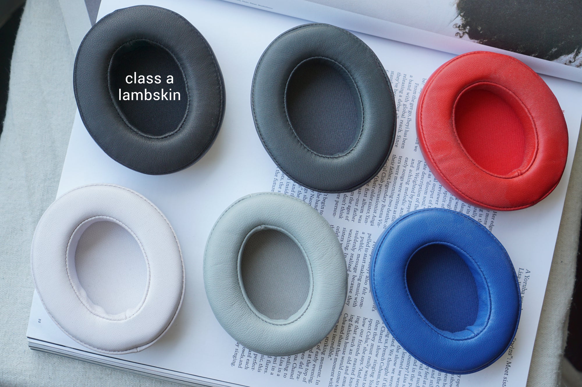 (Class A Lambskin / Cooling Gel / Protein Leather) Beats Studio 2.0 / 3.0 3rd Party Replacement Earpads