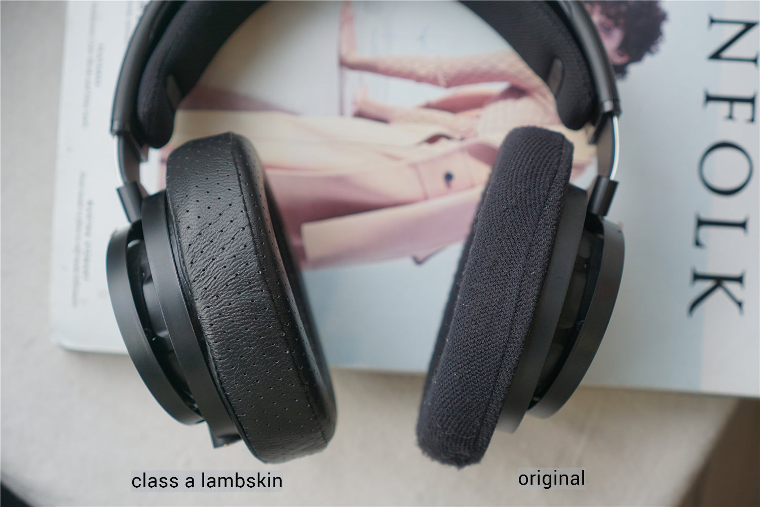 (Class A Lambskin, Protein Leather, Mesh Fabric, Velvet) Philips SHP9500 3rd party replacement earpads ear pad earpad