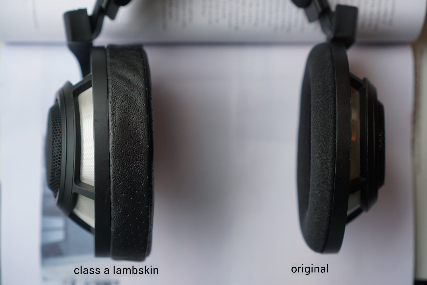 (Class A Lambskin Nano Fusion Velvet) Sennheiser HD800 / HD800S 3rd party Replacement Earpads (with Bracket)