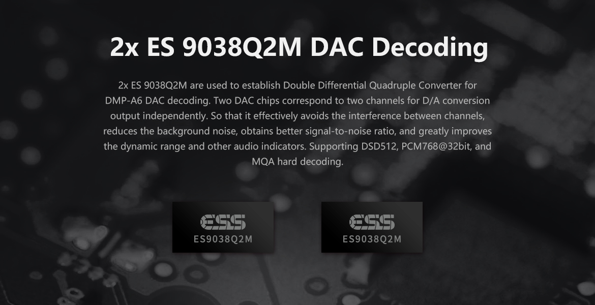 EVERSOLO DMP A6 Streamer & 2x ES9038Q2M DAC with FULL MQA DECODING, DSD512 Native, PCM768KHz / M.2 NVME 3.0 SSD /