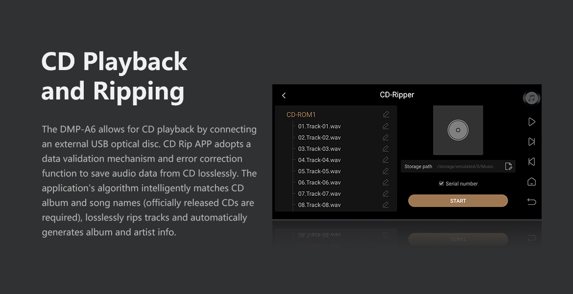 EVERSOLO DMP A6 Streamer & 2x ES9038Q2M DAC with FULL MQA DECODING, DSD512 Native, PCM768KHz / M.2 NVME 3.0 SSD /