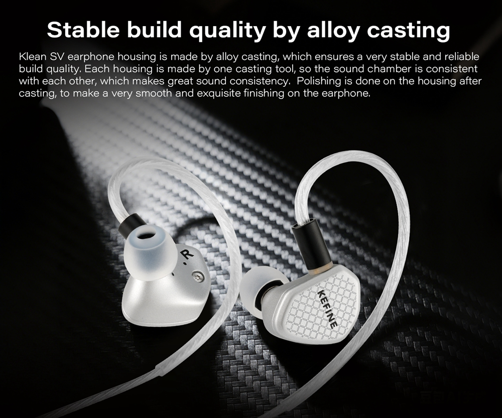 KEFINE Klean SV 10mm DLC Dynamic Driver In-Ear Earphone with Interchangeable Nozzle