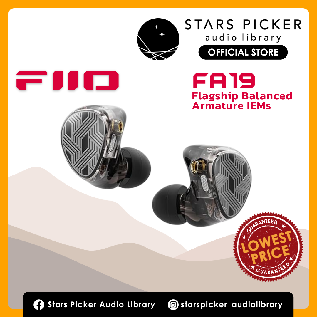 FiiO FA19 10 Balanced Armature in Ear Monitors | Audiophile Earphones with Detachable Pure Silver MMCX Headphone Cable