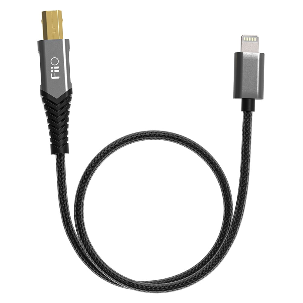 FiiO LD-LT1 or LD-TC1, USB-B to USB-C or USB-C to iP Audio Cable; USB Audio Cable (LDLT1, LDTC1)