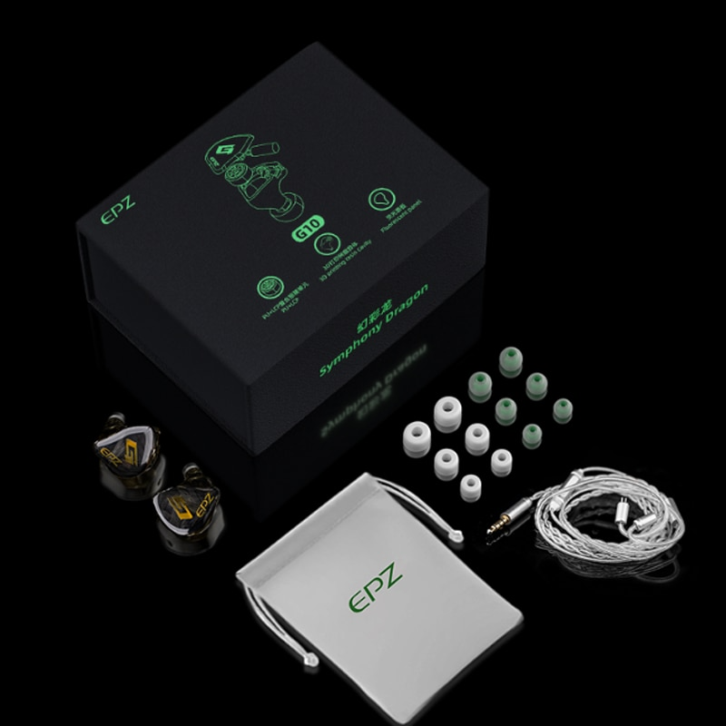 EPZ G10 - 10MM LCP Dynamic Driver IEM In Ear Monitor 0.78 2 Pin Detachable Cable Earbuds Gaming Headset