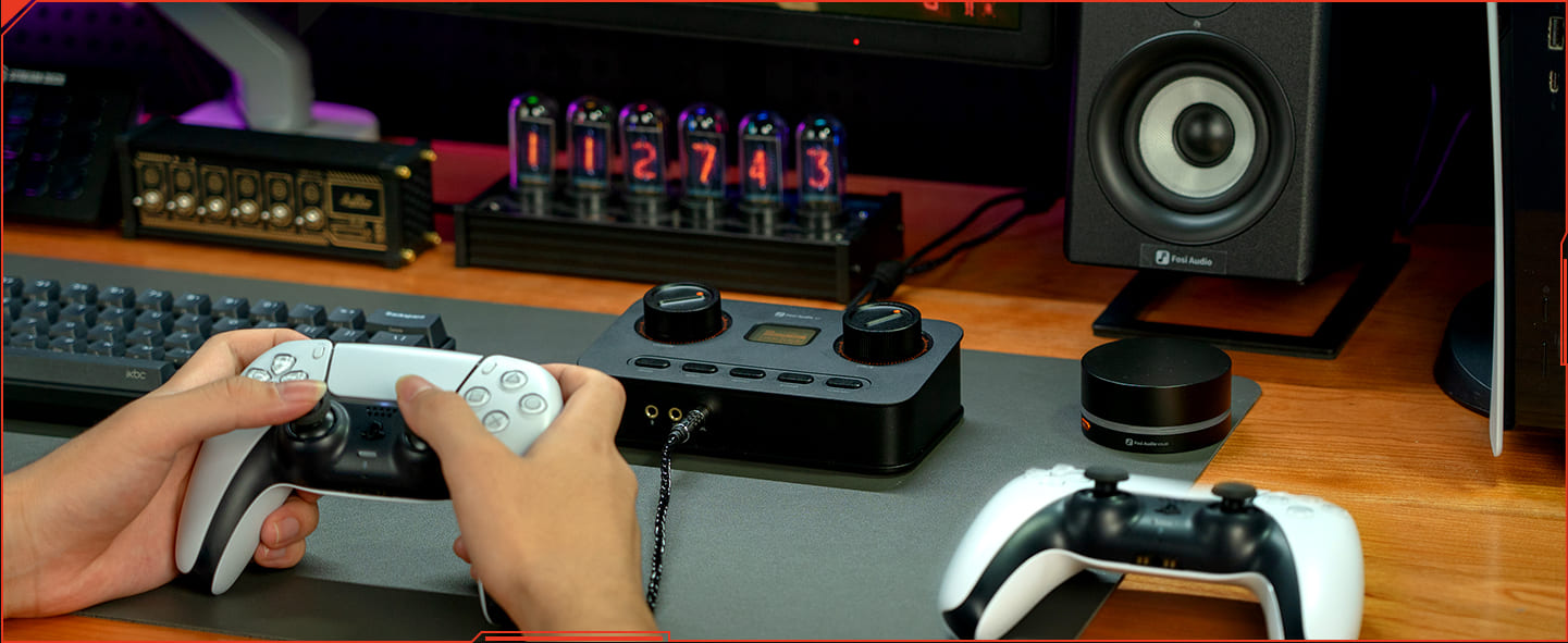Fosi Audio K7 Gaming HiFi Dac and Headphone Amplifier with Mic Support
