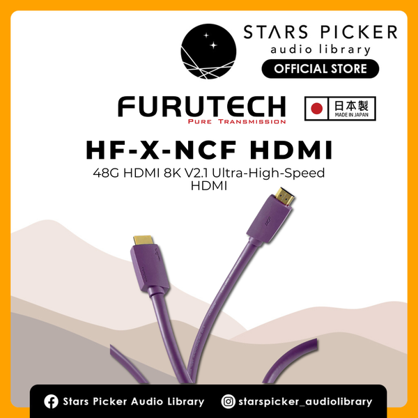 FURUTECH HF-X-NCF HDMI 2.1 Cable 8K/60Hz 4K/120Hz | 48Gbps HDCP2.3 eAR