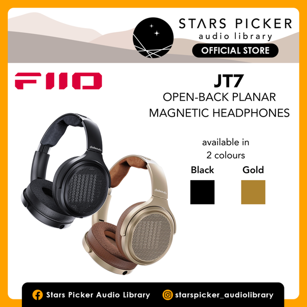 FiiO JT7 Open-Back Planar Headphones, Lightweight & Foldable Design