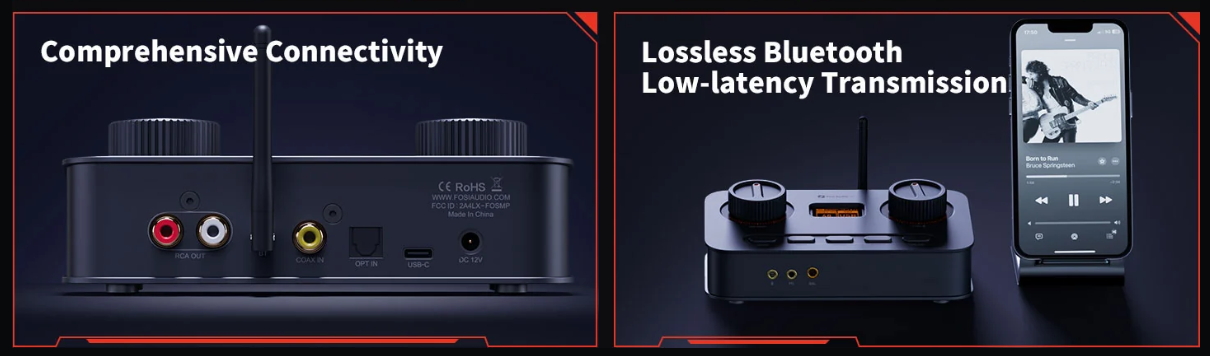 Fosi Audio K7 Gaming HiFi Dac and Headphone Amplifier with Mic Support