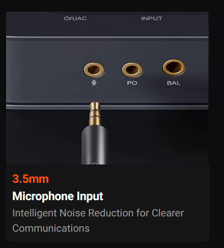 Fosi Audio K7 Gaming HiFi Dac and Headphone Amplifier with Mic Support